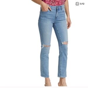 PAIGE Light Blue Distressed Denim